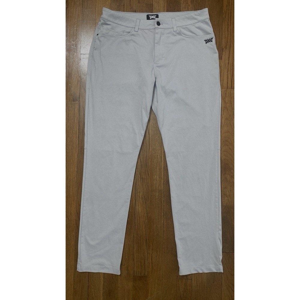 PXG Pants Mens 34x30 Gray 5 Pocket Chino Trouser Performance Parsons Xtreme Golf